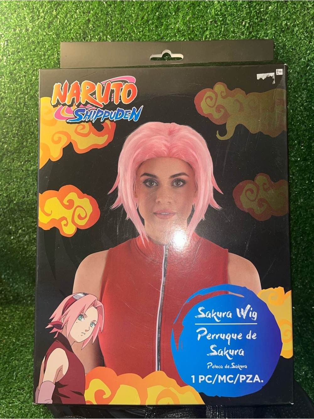Naruto Shippuden Sakura Adult Costume With Pink Wig Cosplay Anime Halloween NEW